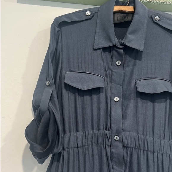Richard Chai Love slate cargo tab sleeve button from Mini Dress 6 - Picture 4 of 8